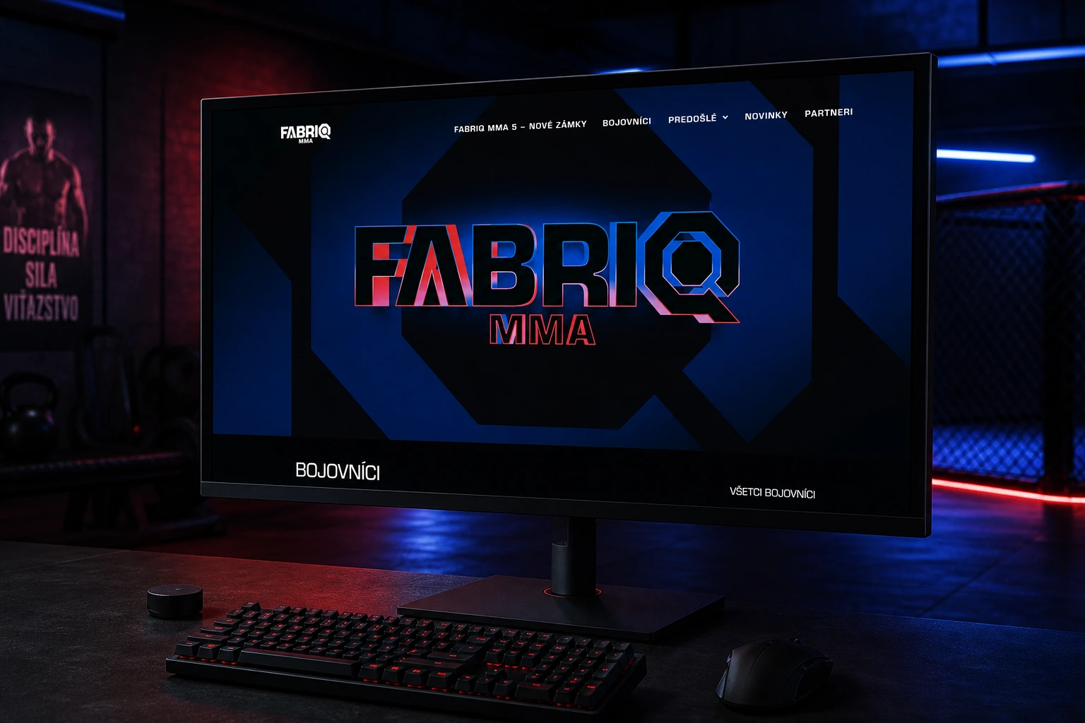 A marketing site for an MMA championship