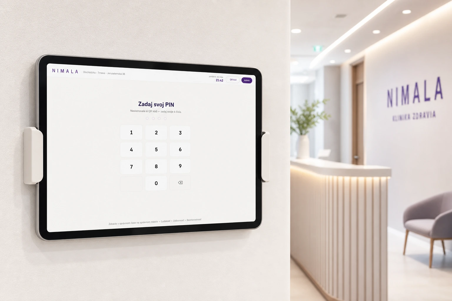 A clock-in app for a private health clinic