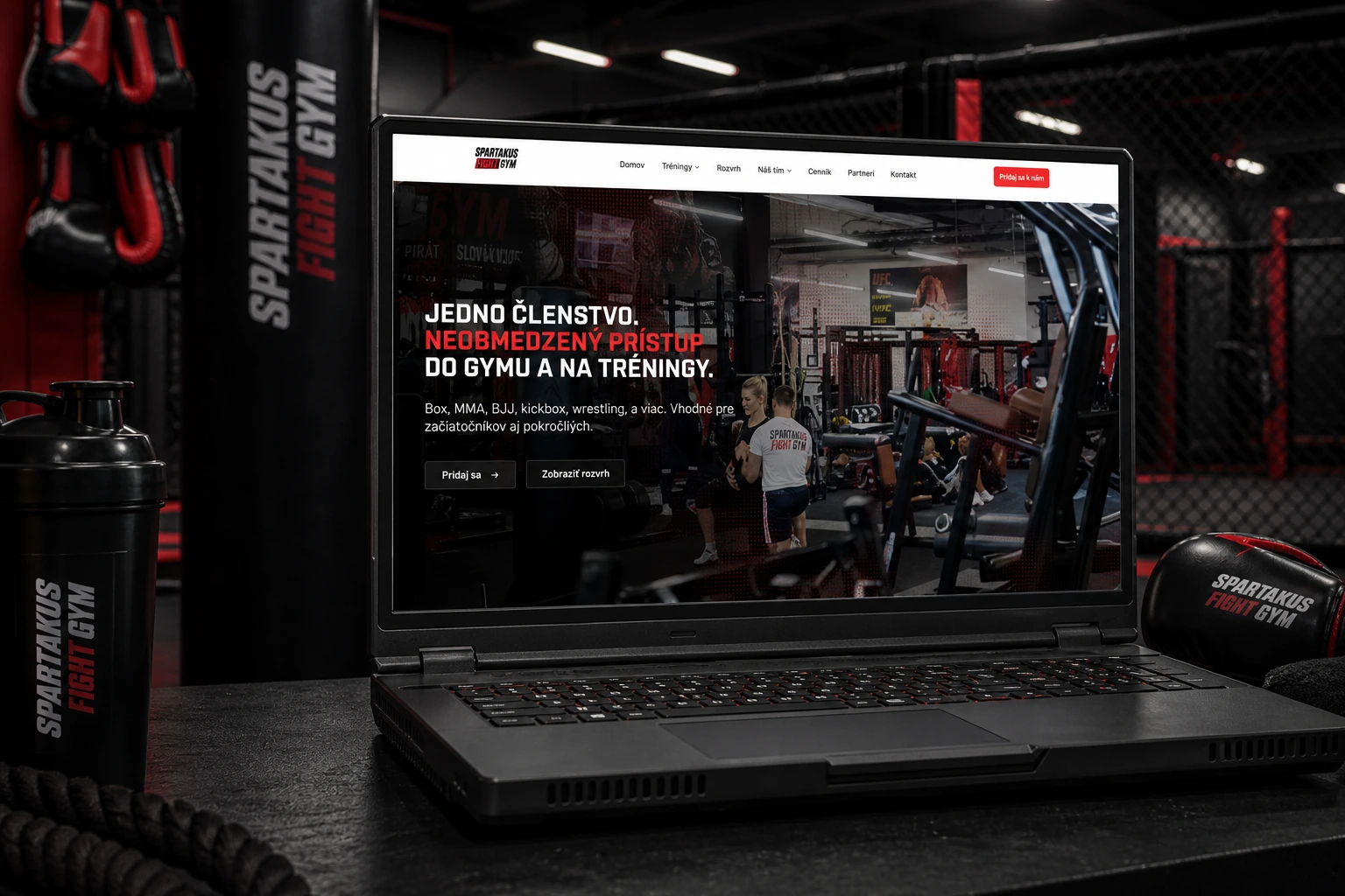 A React rebuild for a martial arts gym in Trnava