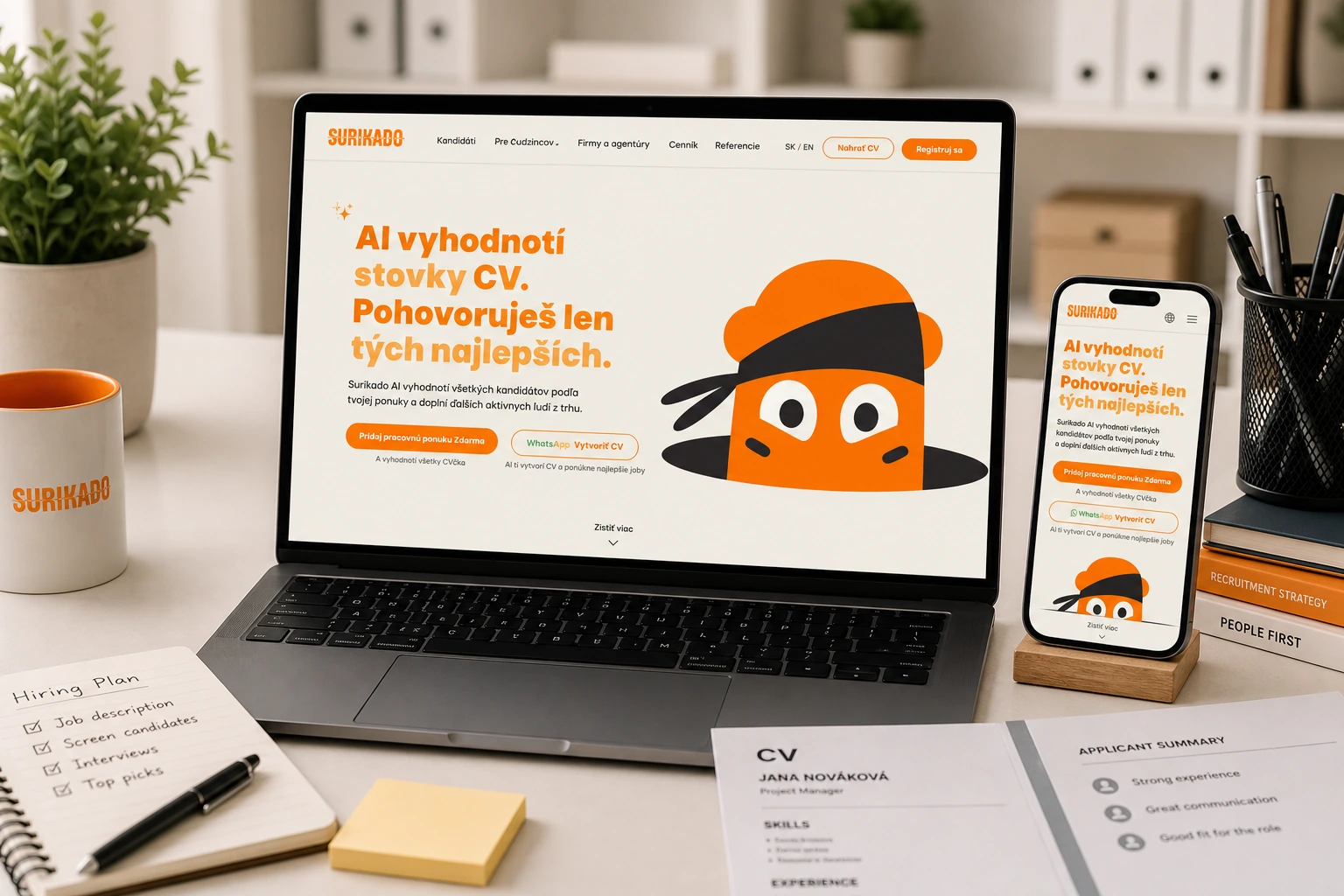 A presentation site for a recruitment platform